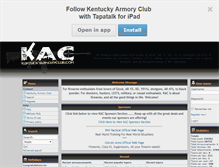 Tablet Screenshot of kentuckyarmoryclub.com